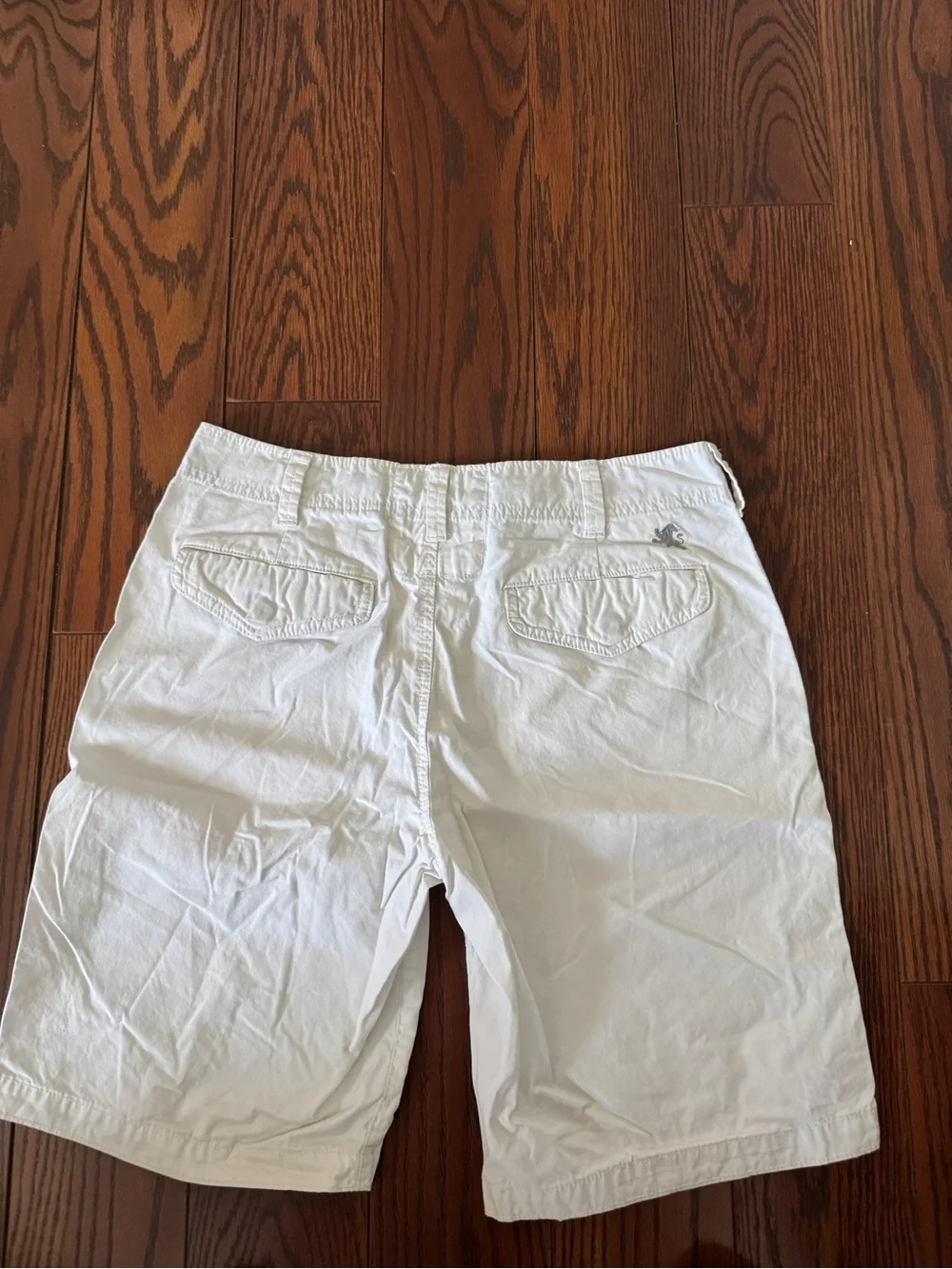 Express Men's White Flat-Front Cotton Shorts